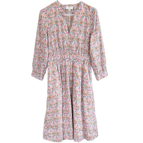 J. Crew Dresses & Skirts - Like New J. Crew Liberty Fabric Midi Dress Honeysuckle Floral Small